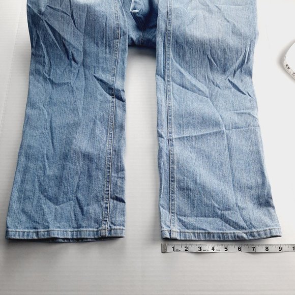 Loft Womens Bootcut Jeans Size 6 Light Wash Floral Embroidery Mid Rise Denim - Picture 4 of 8